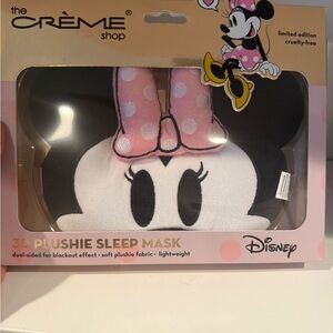 Disney Minnie Mouse Plushie Sleep Mask by The Crème Shop - Pink and Black